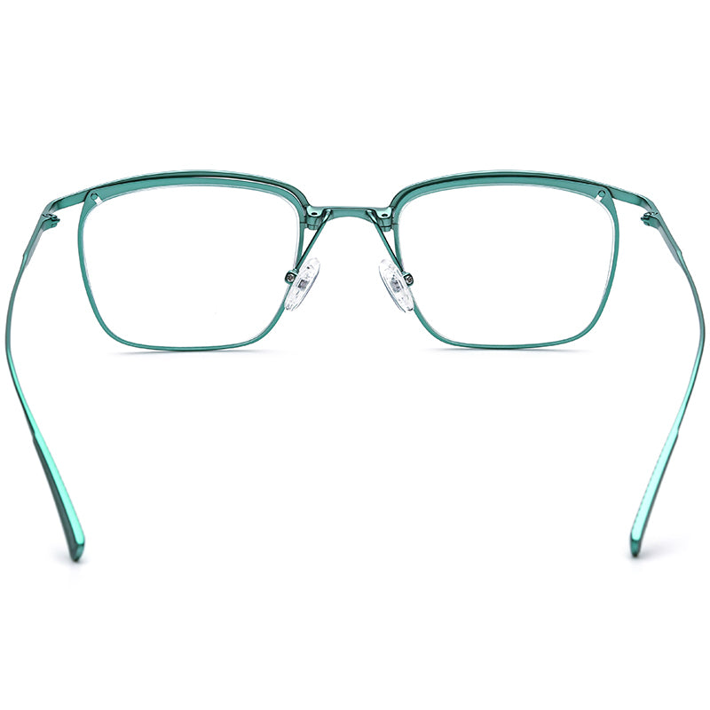 Browline Square Titanium Optical Glasses Frame - MCROONS - back view