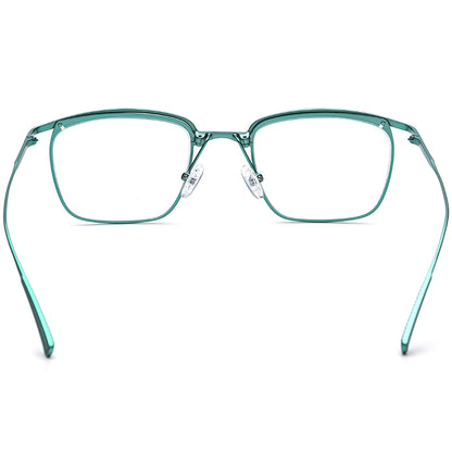 Browline Square Titanium Optical Glasses Frame - MCROONS - back view