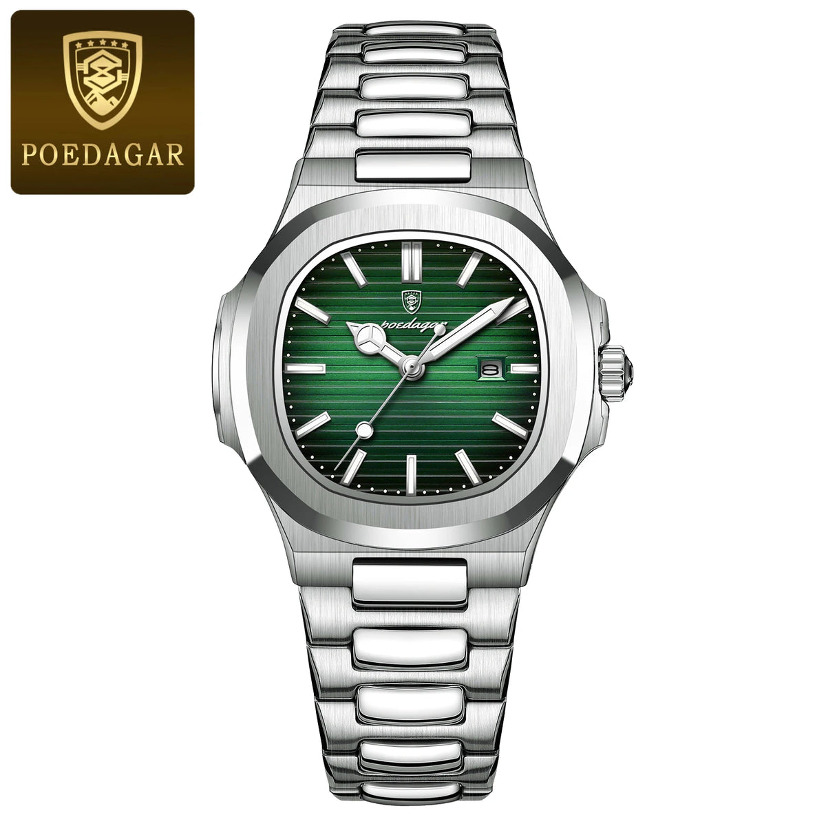 Poedagar 789 Women's Luxury Quartz Watch – Stainless Steel Band, Waterproof, Luminous, Date