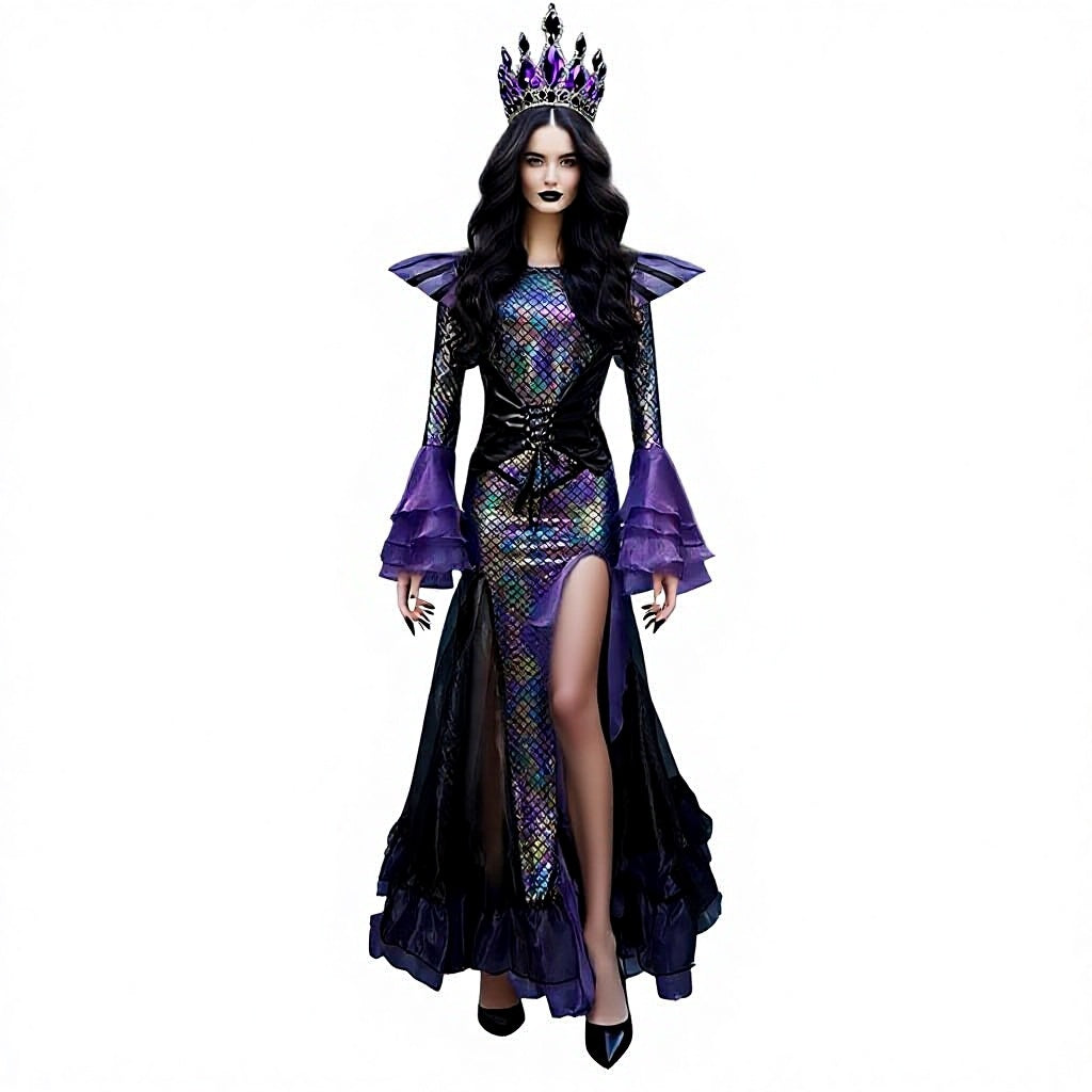Dark Mermaid Masquerade Cosplay Halloween Costume