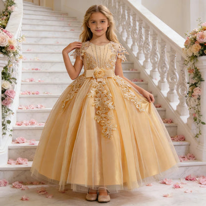 Girls' Princess Formal Party Dress for 8-12 Years