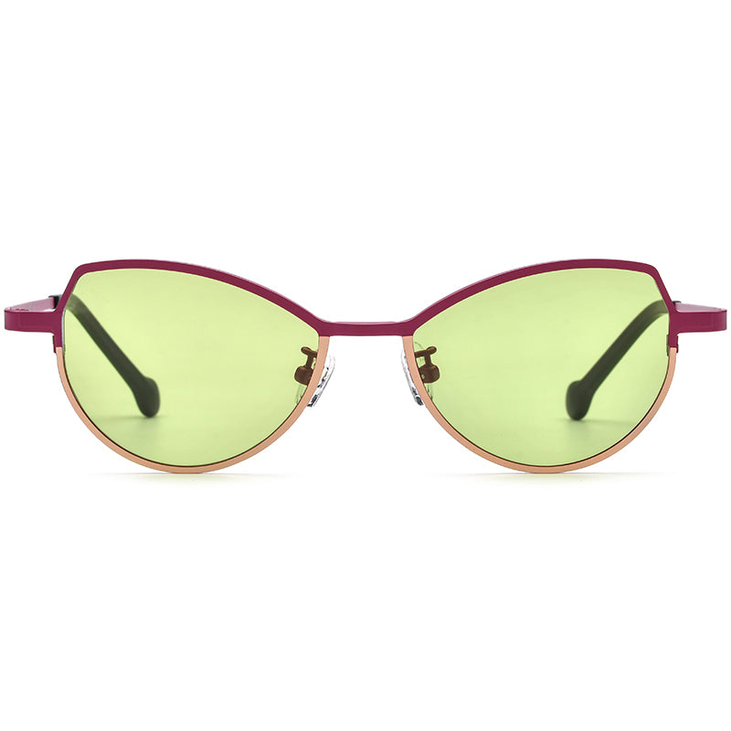 Colourful Titanium Cat Eye Sunglasses Polarized - MCROONS - front view