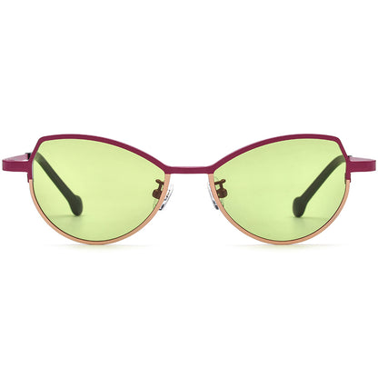 Colourful Titanium Cat Eye Sunglasses Polarized - MCROONS - front view
