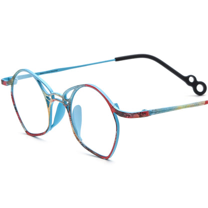 Titanium Butterfly Optical Glasses Frame Vintage - Blue - MCROONS