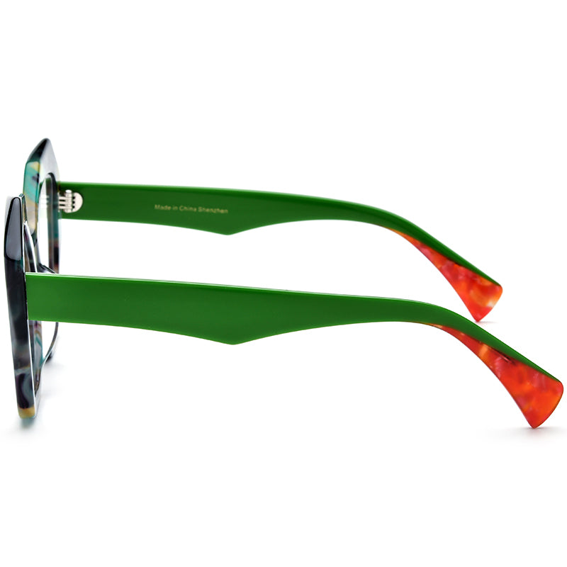 Oversized Cat Eye Acetate Optical Glasses Frame - MCROONS - side view