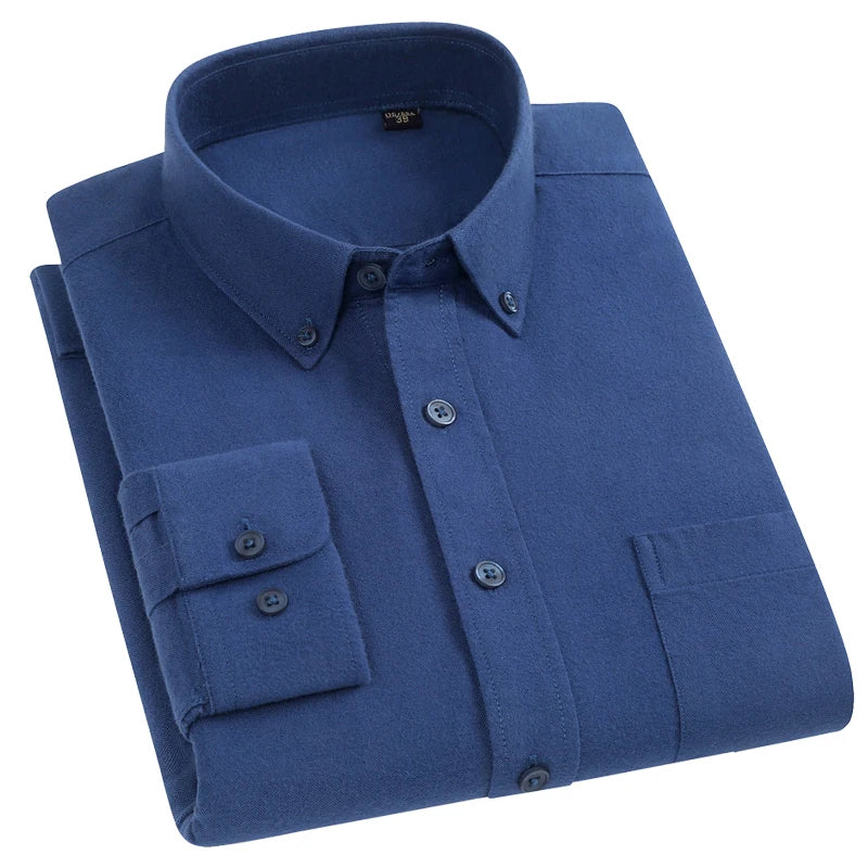 Men's Breathable Anti-Wrinkle Cotton Dress Shirt