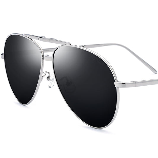Pure Titanium Folding Aviator Sunglasses - MCROONS - Front View