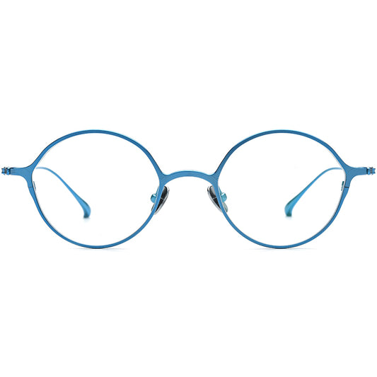 Pure Titanium Round Optical Glasses Frame - MCROONS - front view