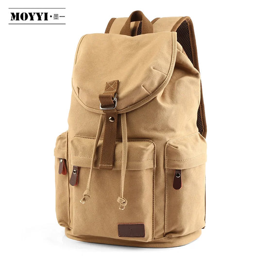 Custom Logo Anti-Theft Outdoor Backpack Hiking Daily Bag for Men Canvas Travel Backpack
