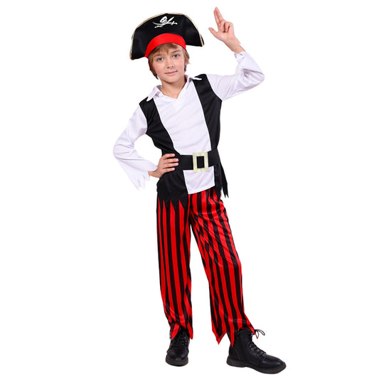 Little Pirate Captain Boys Kids Halloween Costume - MCROONS with hat