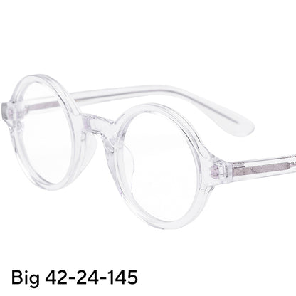 Vintage Round Acetate Optical Glasses Frame - Transparent - MCROONS