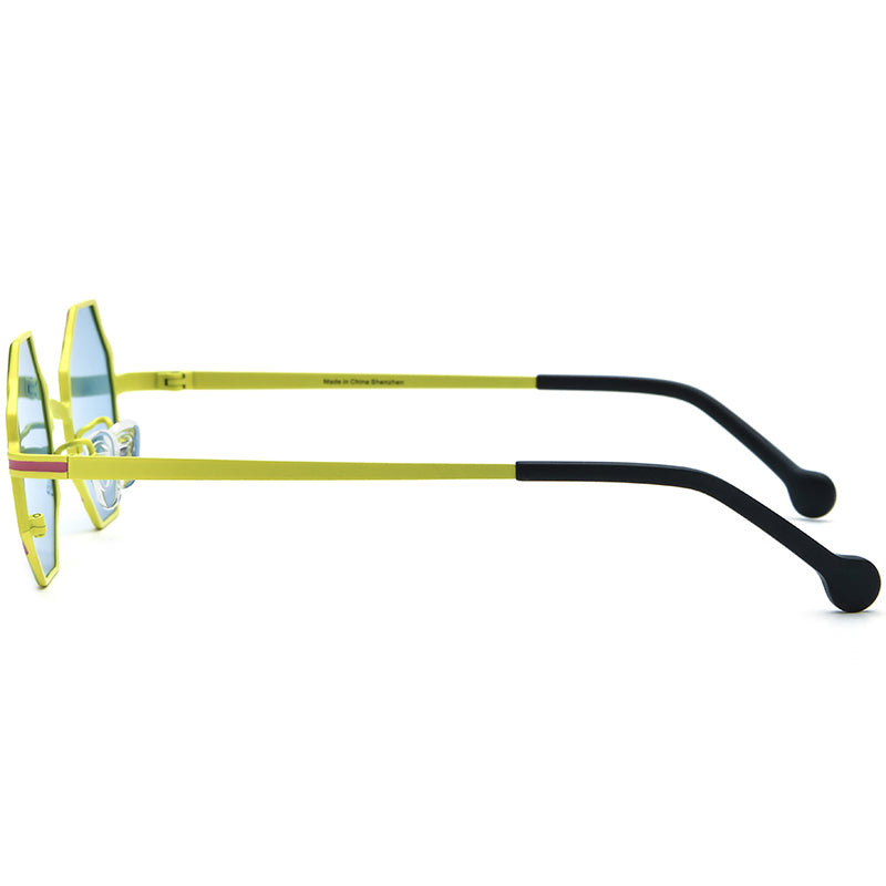 Colourful Titanium Octagon Sunglasses Polarized - MCROONS - side view