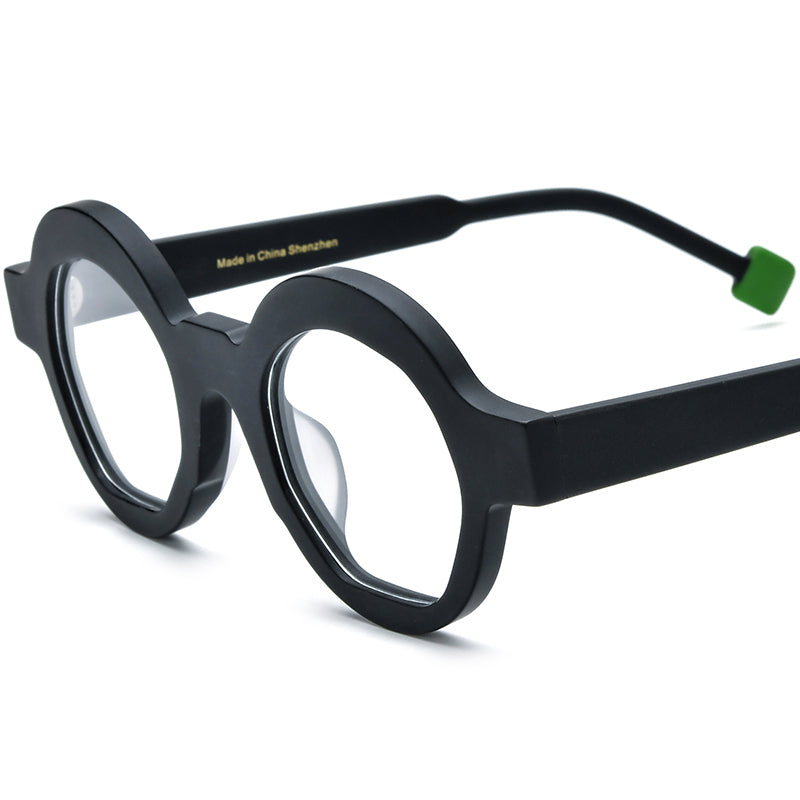 Vintage Round Optical Glasses Frame - Matte Black - MCROONS