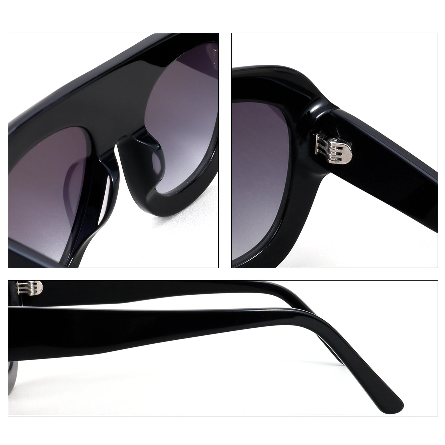 MCROONS Oversized Luxury Acetate Sunglasses — CR39 Lens, Unisex
