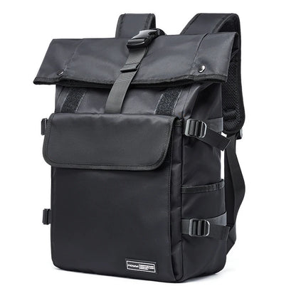 MOYYI Roll-Top Men'S Laptop Backpack Waterproof Outdoor Travel Backpack for Man Sport Camping Polyester Backpacks