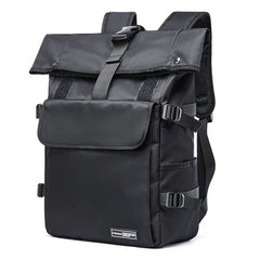 MOYYI Roll-Top Men'S Laptop Backpack Waterproof Outdoor Travel Backpack for Man Sport Camping Polyester Backpacks