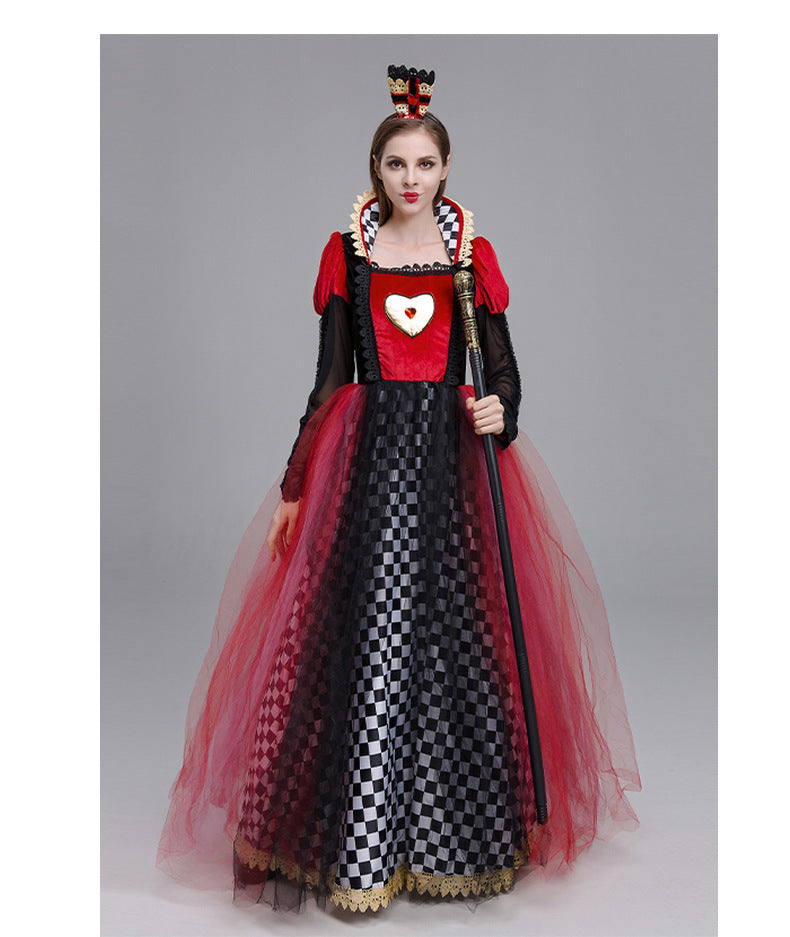 Fantasy Queen Royal Ball Gown Halloween Costume - MCROONS detail