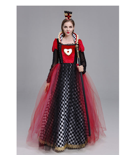 Fantasy Queen Royal Ball Gown Halloween Costume - MCROONS detail