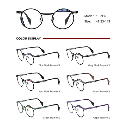 Ultralight Titanium Round Optical Glasses - MCROONS - angle view