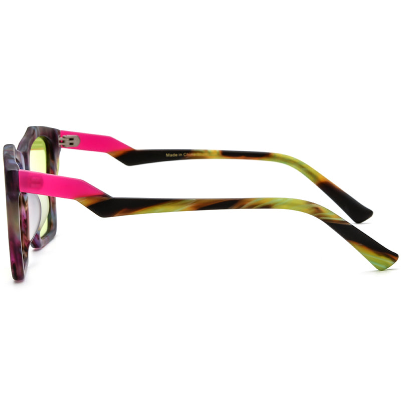 Retro Cat Eye Acetate Polarized Sunglasses - MCROONS - back view