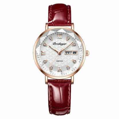 Poedagar 3011 Women's Luxury Quartz Watch – Stainless Steel Band, Waterproof, Luminous, Date