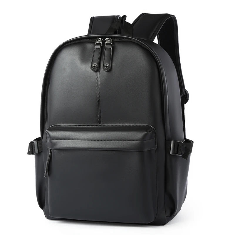 MOYYI Men's PU Leather Travel Backpack with Laptop Compartment