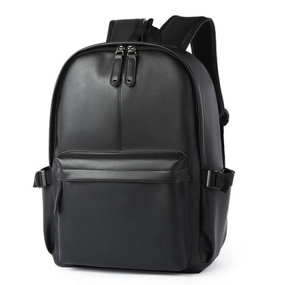MOYYI Men's PU Leather Travel Backpack with Laptop Compartment