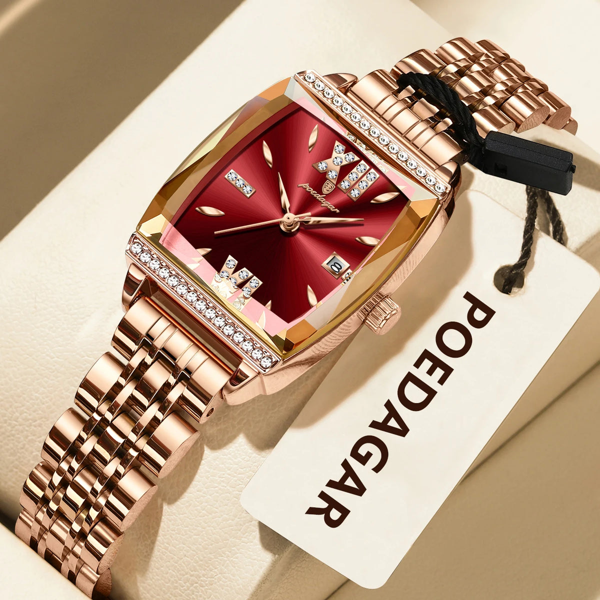 Poedagar 795 Women's Luxury Quartz Watch – Stainless Steel Band, Waterproof, Luminous, Date