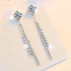 Classic Design Fine Jewelry Diamond Earrings S925 Sterling Silver 1CT VVs1 Moissanite Pendant Earrings of Women Ladies