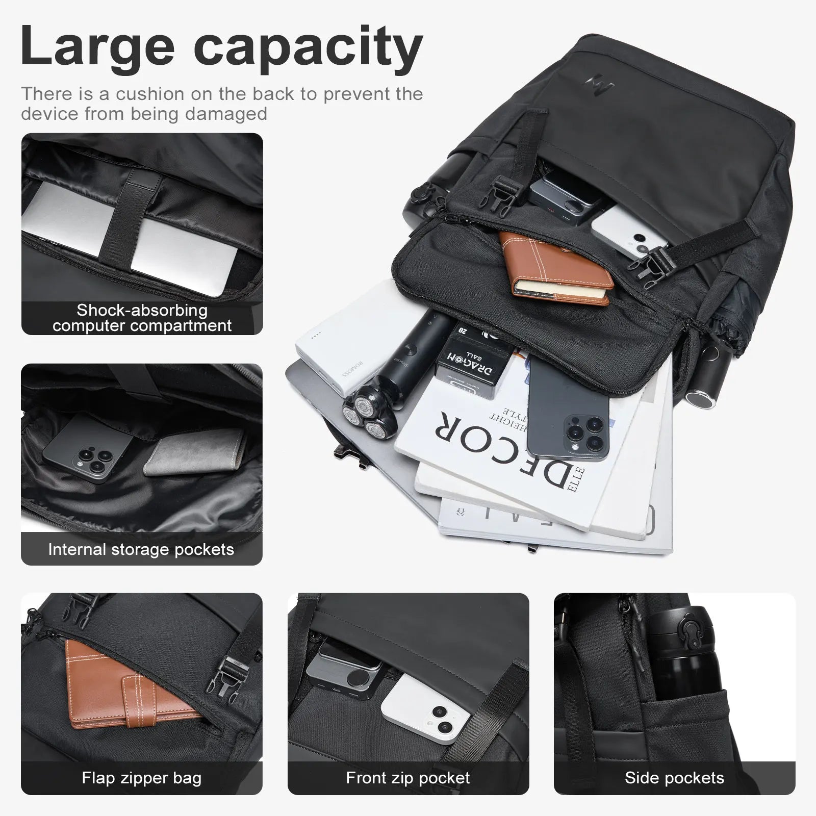 MOYYI Waterpoof Business Backpack Bags for Men Travel Backpack Laptop Backpack Bags