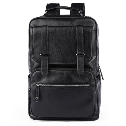 Leather PU Backpack Men Mochila Laptop Backpack School Travel Leather Backpack