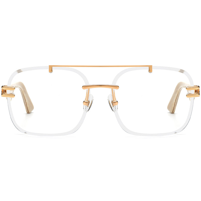 Oversize Buffalo Horn Optical Glasses - MCROONS - detail view