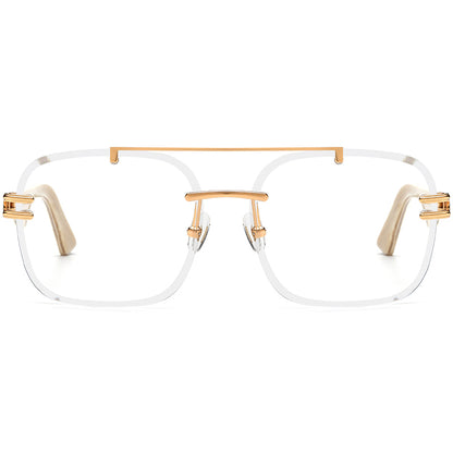 Oversize Buffalo Horn Optical Glasses - MCROONS - detail view