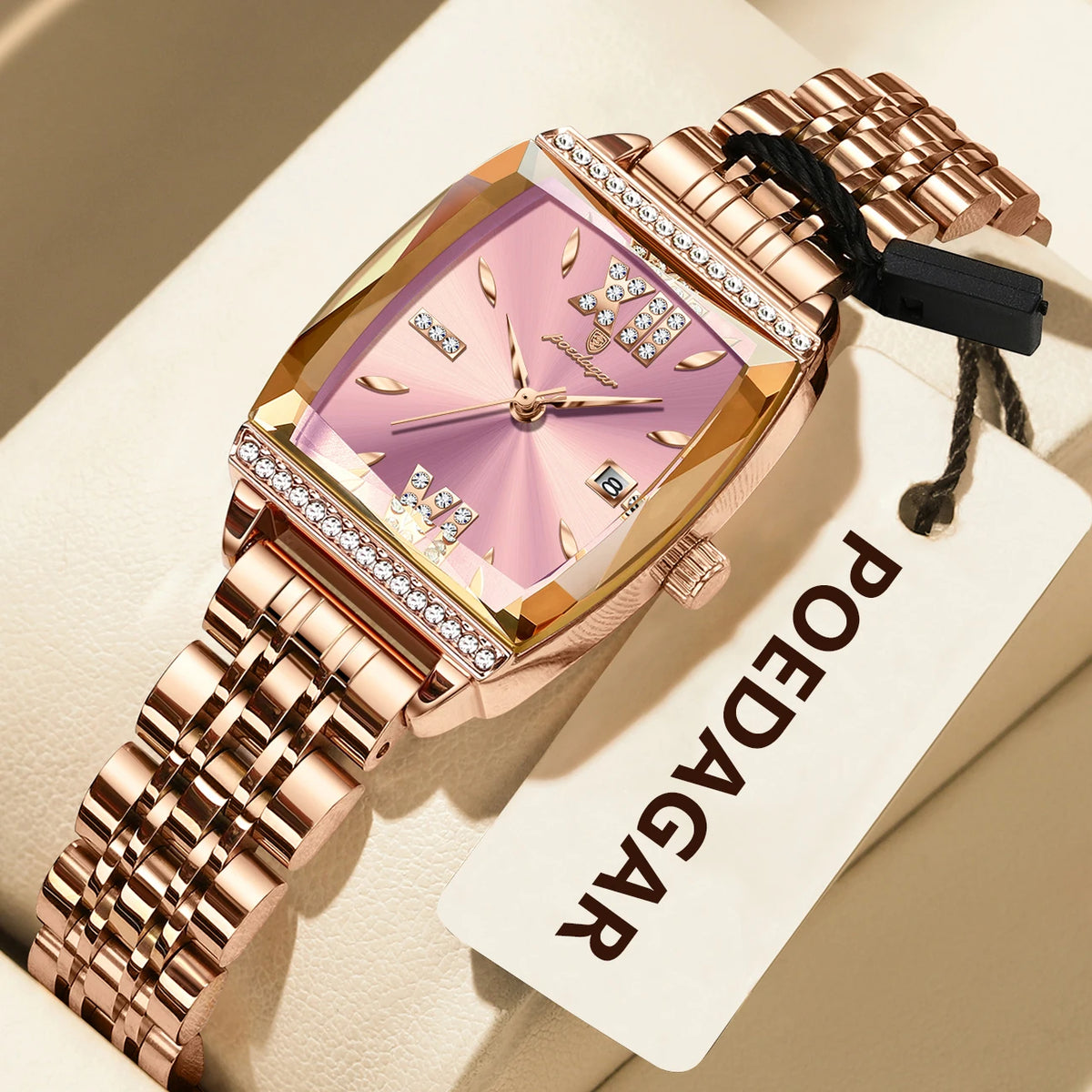 Poedagar 795 Women's Luxury Quartz Watch – Stainless Steel Band, Waterproof, Luminous, Date