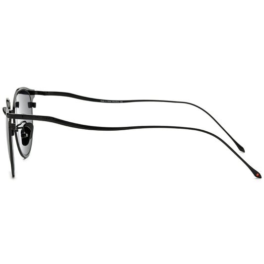 Titanium Round Polarized Sunglasses Vintage - MCROONS - side