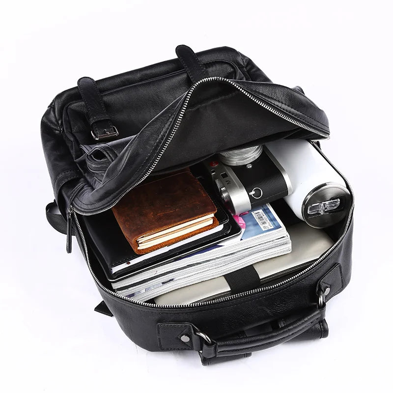 Fashion PU Laptop Backpack Travelling Waterproof PU Leather Laptop Backpack for Men Backpack
