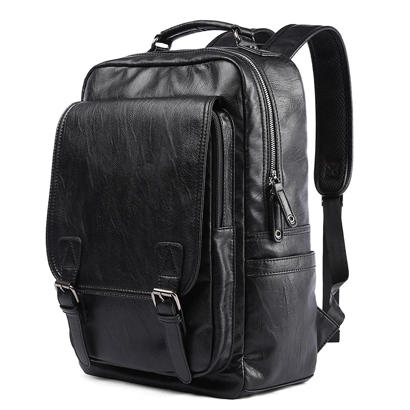 Fashion PU Laptop Backpack Travelling Waterproof PU Leather Laptop Backpack for Men Backpack