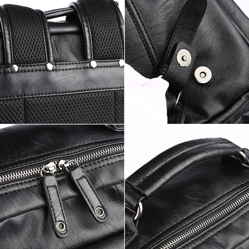 Fashion PU Laptop Backpack Travelling Waterproof PU Leather Laptop Backpack for Men Backpack