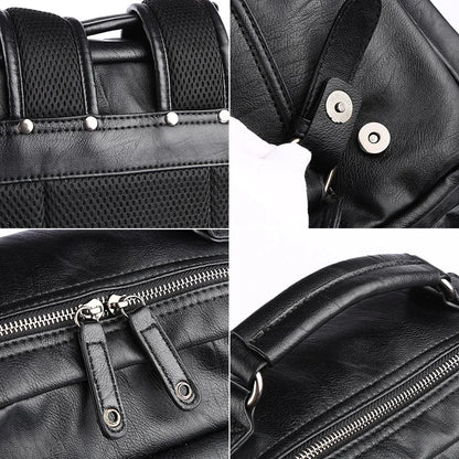 Fashion PU Laptop Backpack Travelling Waterproof PU Leather Laptop Backpack for Men Backpack