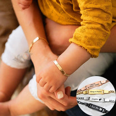 Wholesale Custom DIY Name 18K Gold Plated Stainless Steel Charm Bar Baby Kids Anklets Bangle Bracelet for Baby Kids Boys Girls