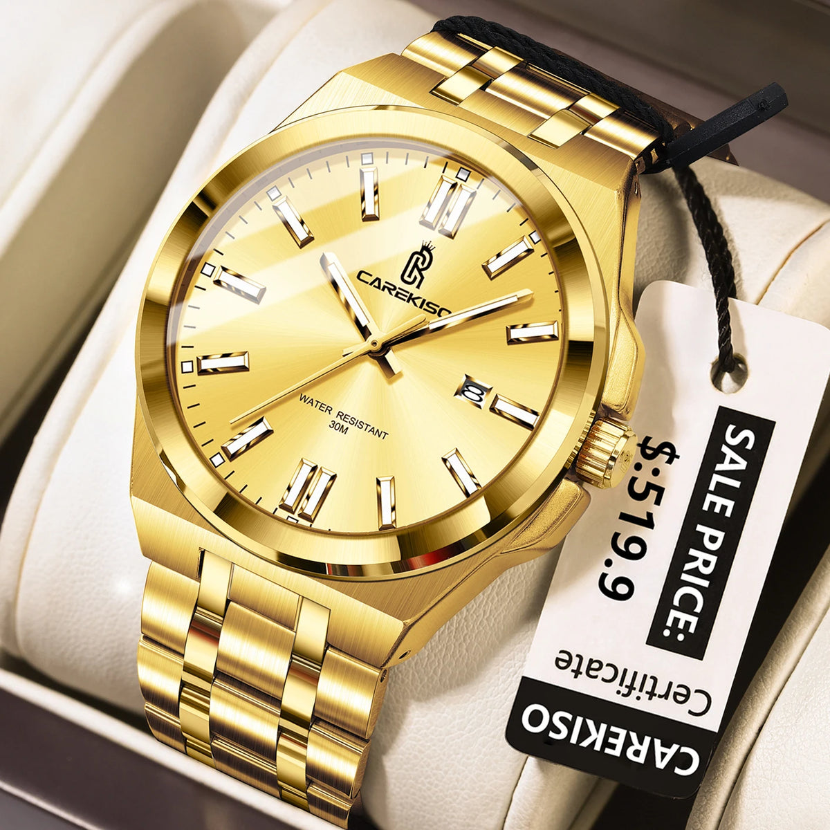 Poedagar C106 Men's Luxury Quartz Watch – Stainless Steel Band, Waterproof, Luminous, Date