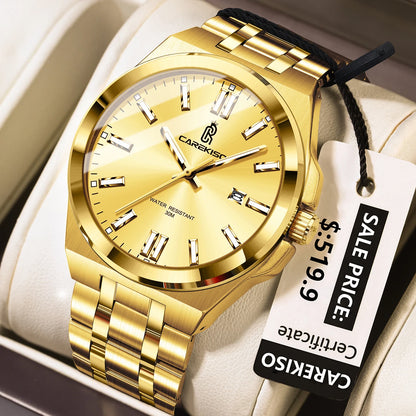 Poedagar C106 Men's Luxury Quartz Watch – Stainless Steel Band, Waterproof, Luminous, Date