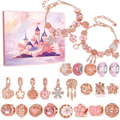 Christmas DIY Bracelet Beads Advent Calendar Jewelry Gift Box Charm Bracelets Countdown Holiday New Year Gift Set for Kids