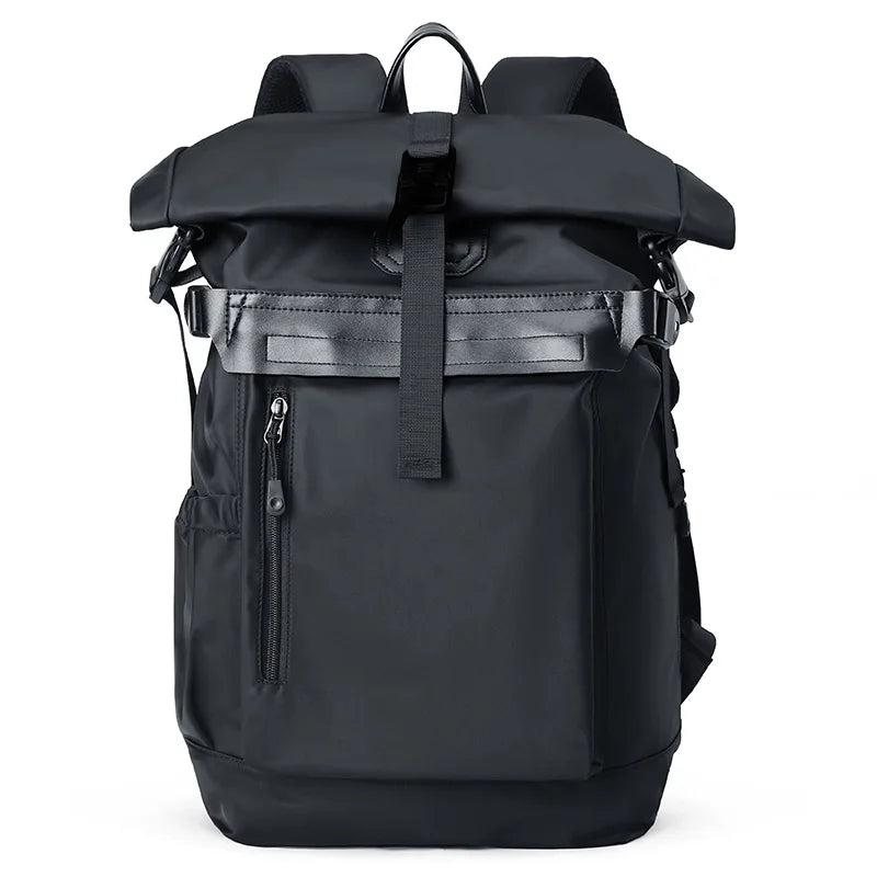 Men's Anti-theft Roll Top Water-Resistant Laptop Travel Backpack