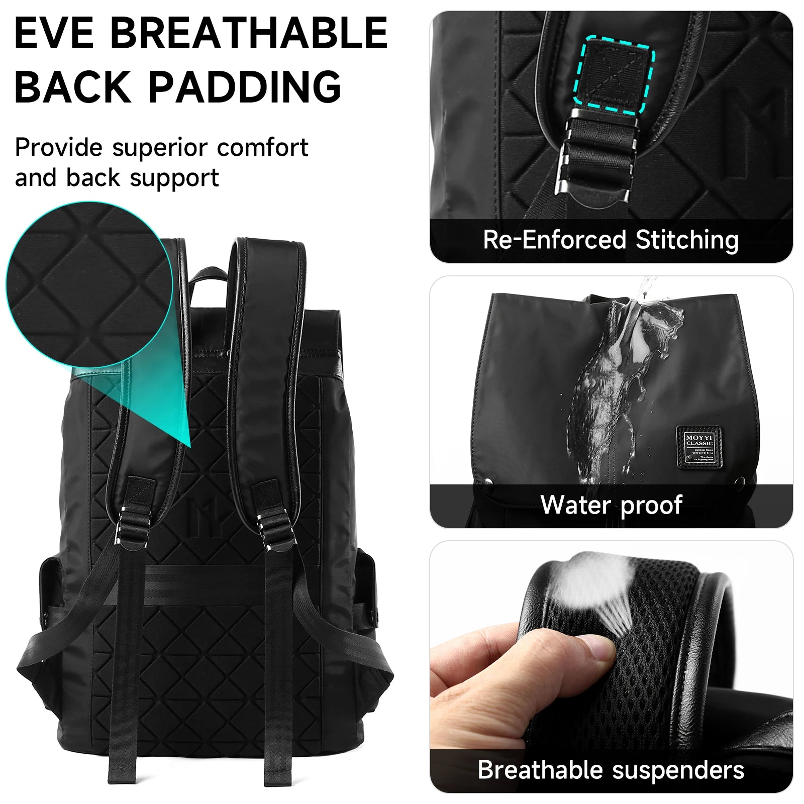 Men'S Backpack Waterproof College Backpack Bags for Men Unisex Laptop Travel Backpack Customized Logo