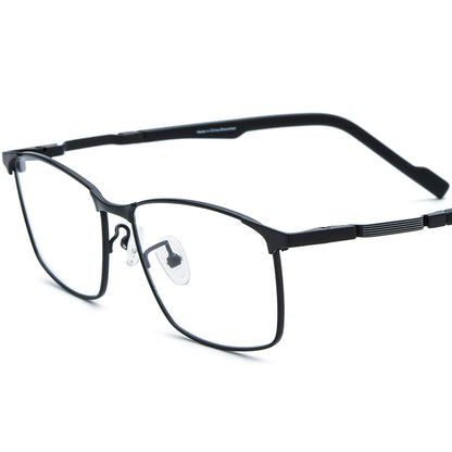 Titanium Square Optical Glasses Frame Designer - MCROONS - Black