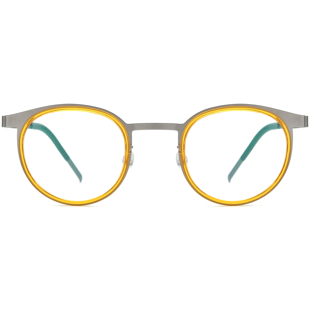 Acetate Round Optical Glasses Frame Vintage - MCROONS - front