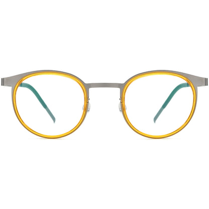 Acetate Round Optical Glasses Frame Vintage - MCROONS - front