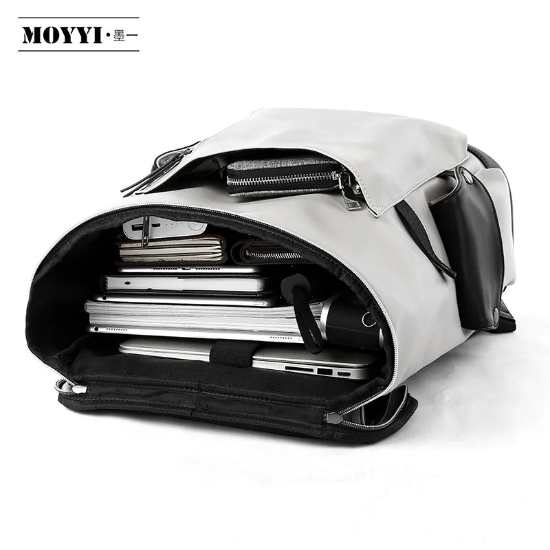 Mochila Vegan Leather Vintage Teenagers Daily School Backpack Laptop Backpack for Boys Faux Pu Leather Man Backpack