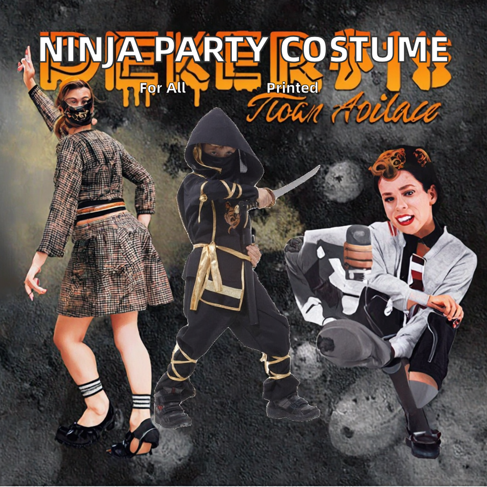 Little Ninja Warrior Boys Kids Halloween Costume - MCROONS accessories